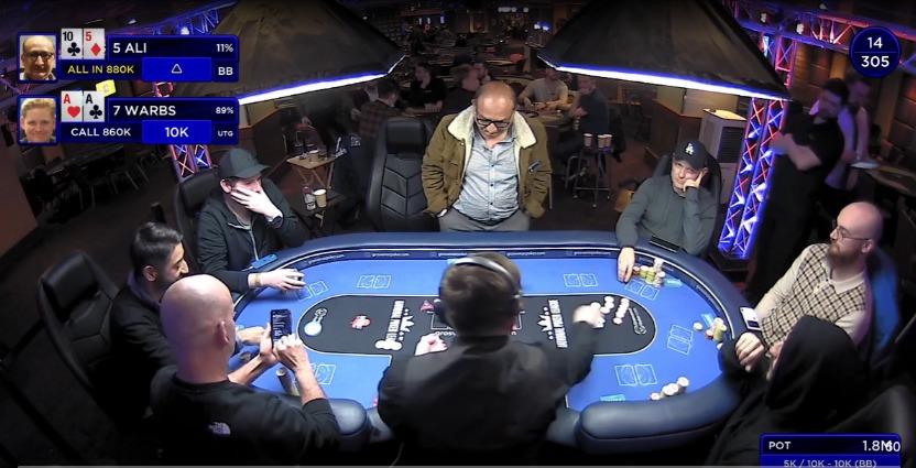 Bizarre hand in het GUKPT Blackpool Main Event