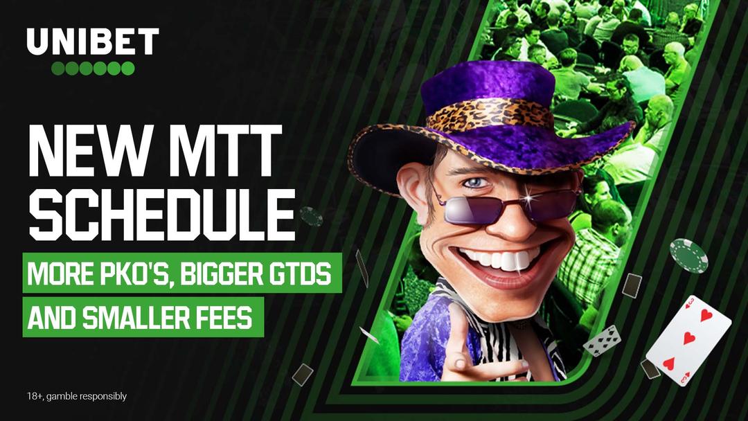 Unibet Poker komt met vernieuwd MTT schema!