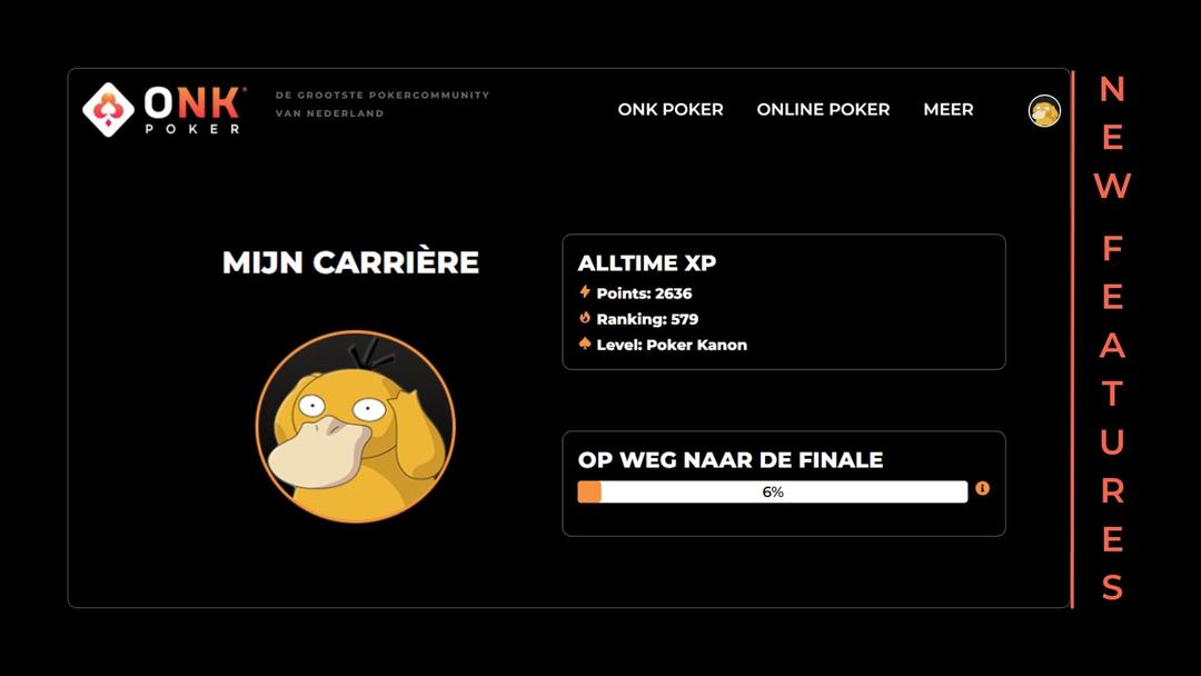 Nieuwe feature in jouw poker carrière!