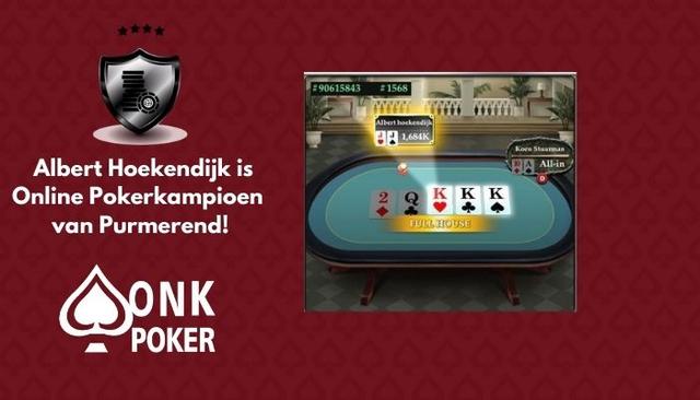 Albert Hoekendijk wint Online Pokerkampioenschap van Purmerend