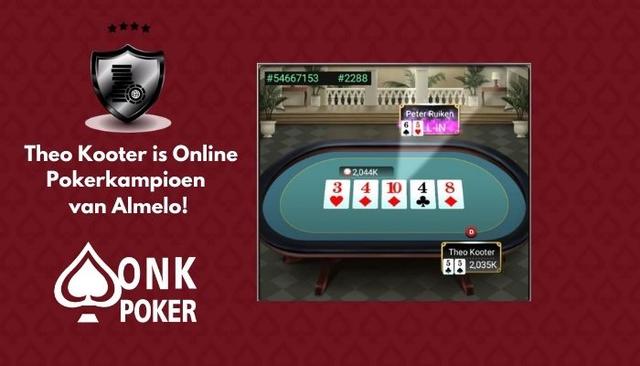 Theo Kooter wint Online Pokerkampioenschap van Almelo