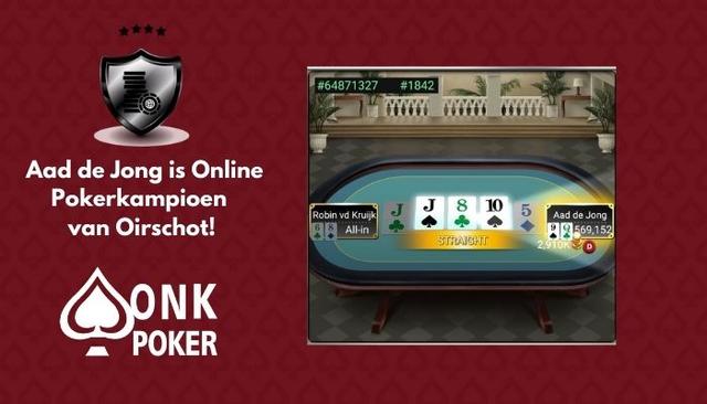 Aad de Jong wint Online Pokerkampioenschap van Oirschot