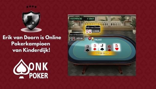 Erik van Doorn wint Online Pokerkampioenschap van Kinderdijk