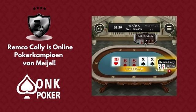 Remco Colly wint Online Pokerkampioenschap van Meijel