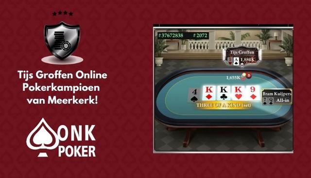 Tijs Groffen wint Online Pokerkampioenschap van Meerkerk