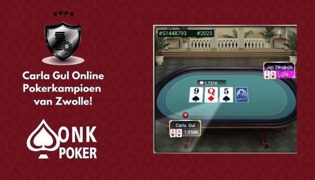 Carla Gul wint Online Pokerkampioenschap  van Zwolle