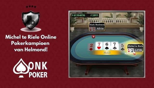 Michel te Riele wint Online Pokerkampioenschap van Helmond