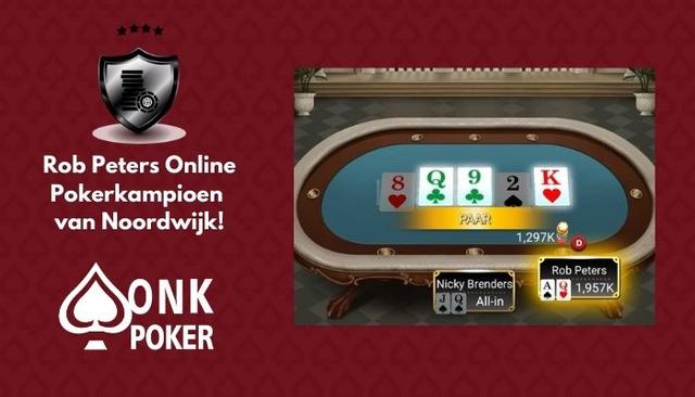 Rob Peters wint Online Pokerkampioenschap van Noordwijk