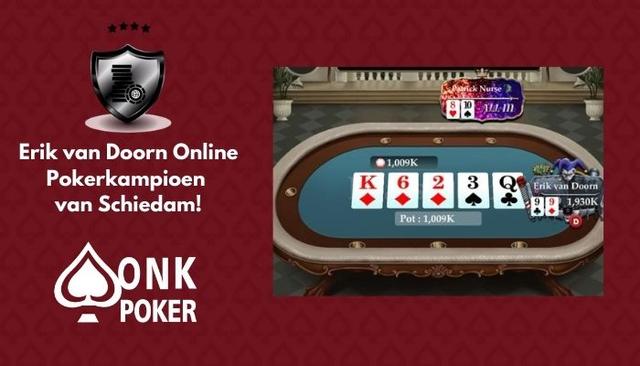 Erik van Doorn wint Online Pokerkampioenschap van Schiedam