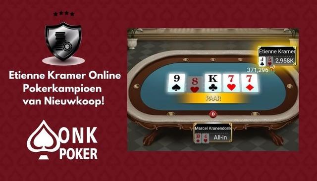 Etienne Kramer wint Online Pokerkampioenschap van Nieuwkoop