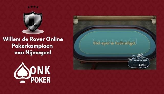 Willem de Rover wint Online Pokerkampioenschap van Nijmegen