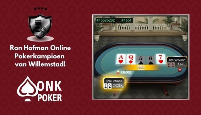 Ron Hofman wint Online Pokerkampioenschap van Willemstad