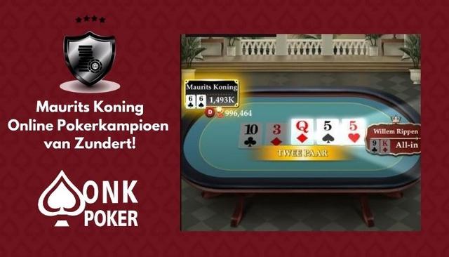 Maurits Koning wint Online Pokerkampioenschap van Zundert