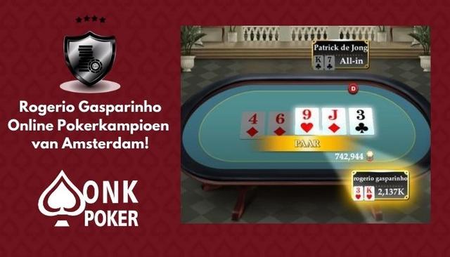 Rogerio Gasparinho wint Online Pokerkampioenschap van Amsterdam