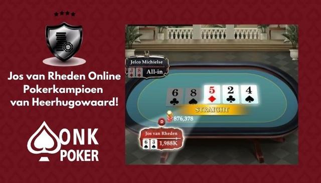 Jos van Rheden wint Online Pokerkampioenschap van Heerhugowaard