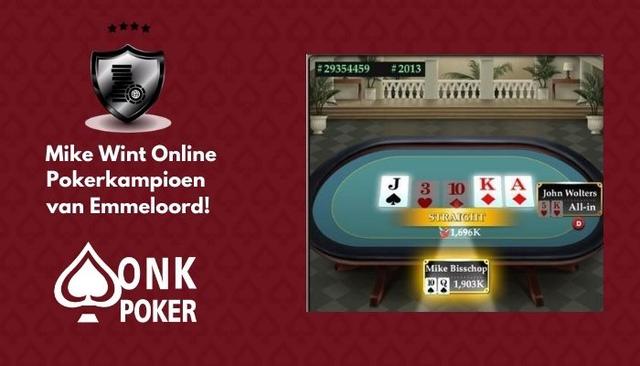 Mike Bisschop - Baten wint Online Pokerkampioenschap van  Emmeloord