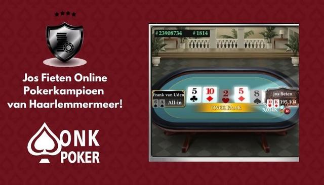 Jos Fieten wint Online Pokerkampioenschap van  Haarlemmermeer