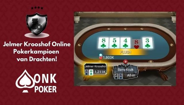 Jelmer Krooshof wint Online Pokerkampioenschap van  Drachten