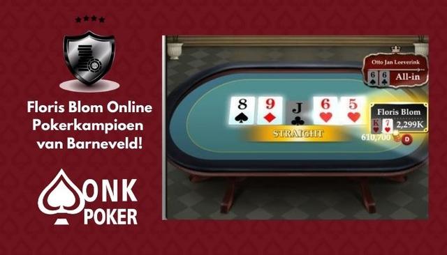 Floris Blom wint Online Pokerkampioenschap van  Barneveld