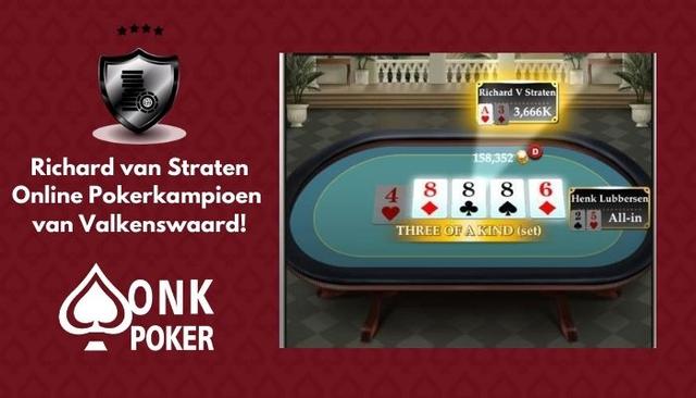 Richard Van straten wint Online Pokerkampioenschap van  Valkenswaard