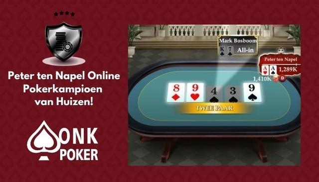 Peter ten Napel wint Online Pokerkampioenschap van  Huizen