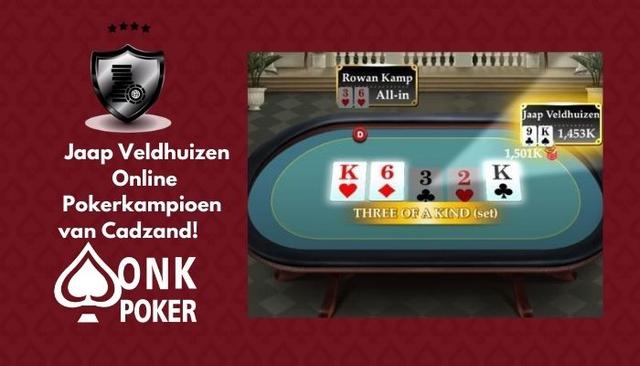 Jaap Veldhuizen wint Online Pokerkampioenschap van  Cadzand