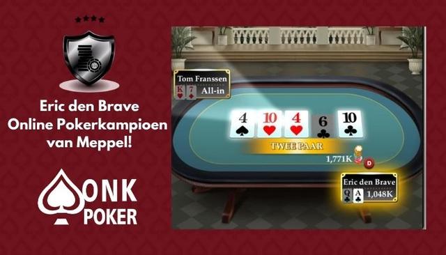 Eric den Brave wint Online Pokerkampioenschap van  Meppel