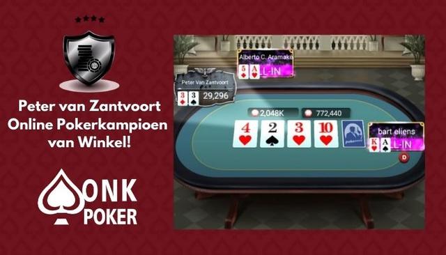 Peter van Zantvoort wint Online Pokerkampioenschap van Winkel