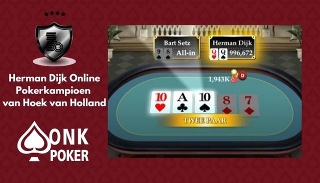 Herman Dijk wint Online Pokerkampioenschap van Hoek van Holland