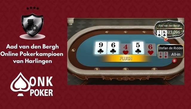 Aad van den Bergh wint Online Pokerkampioenschap van Harlingen