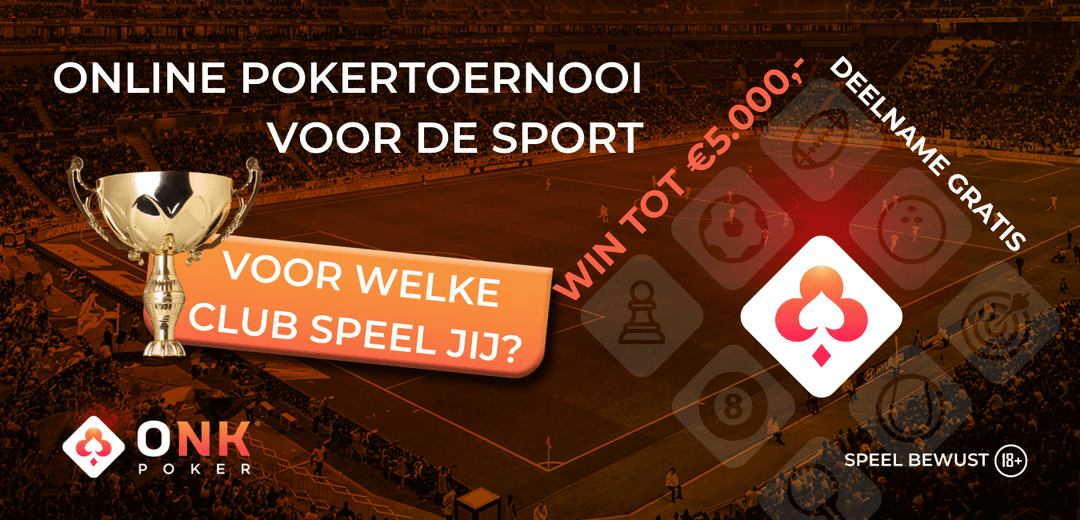 Finalisten Online Pokertoernooi voor de Sport uit voorronde 2