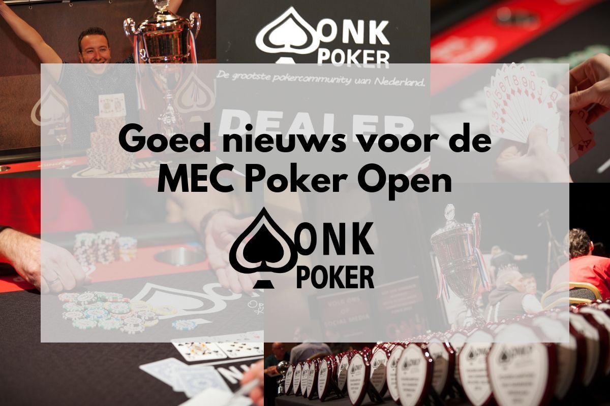 Goed nieuws voor de MEC Poker Open