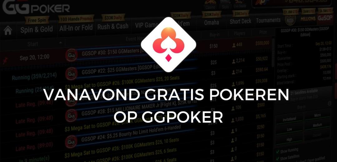 Vanavond gratis meespelen op GGPoker!